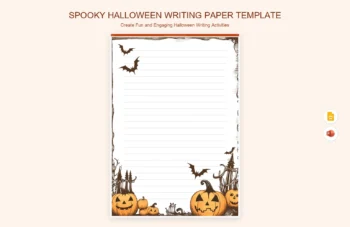 Spooky Halloween Writing Paper Template product preview thumbnail