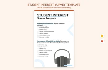 Student Interest Survey Template product preview thumbnail
