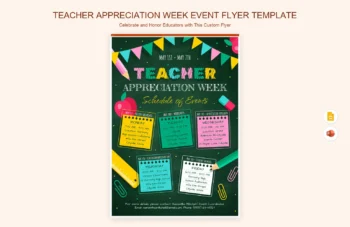 Teacher Appreciation Week Event Flyer Template product preview thumbnail