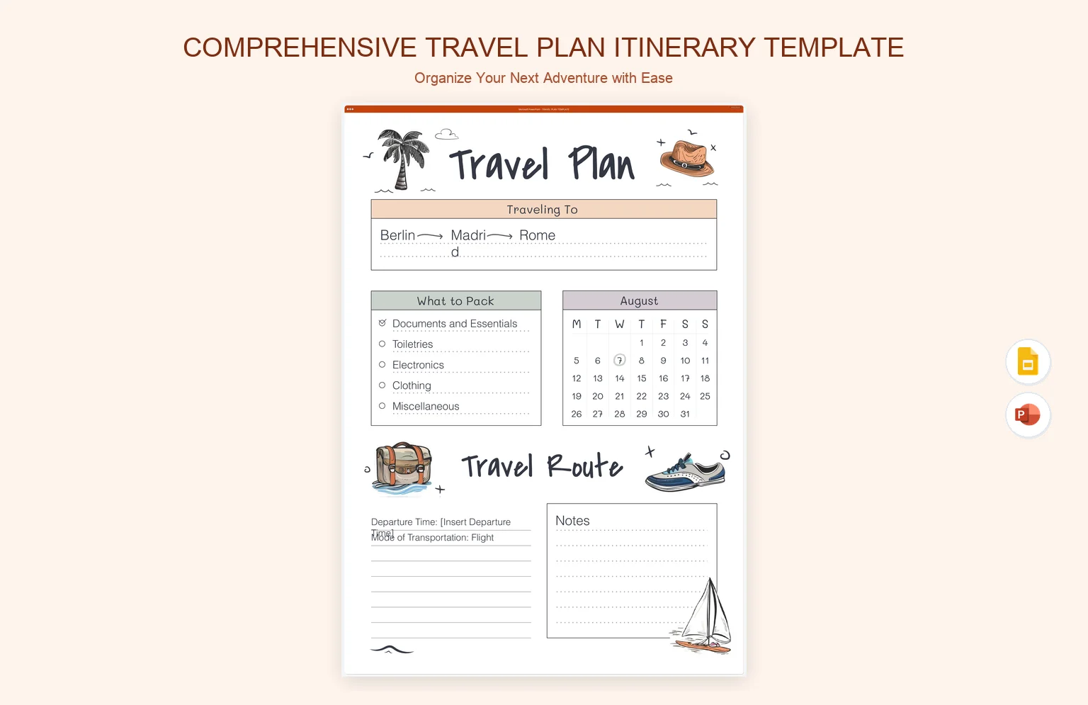 Realtor Email Template Travel Plan Itinerary Template | ReadymadeFiles