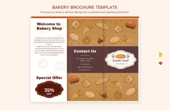 Bakery Brochure Template product preview thumbnail