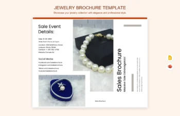 Jewelry Brochure Template product preview thumbnail