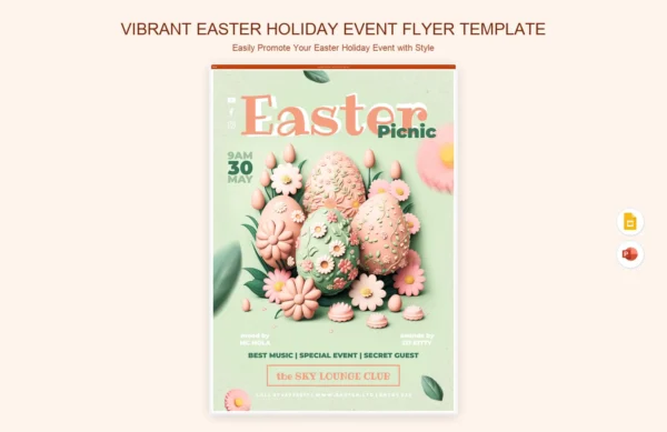 Vibrant Easter Holiday Event Flyer Template | ReadymadeFiles