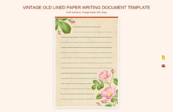 Vintage Old Lined Paper Writing Document Template product preview thumbnail