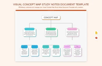 Visual Concept Map Study Notes Document Template product preview thumbnail