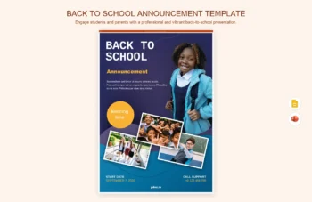 Back To School Announcement Template product preview thumbnail
