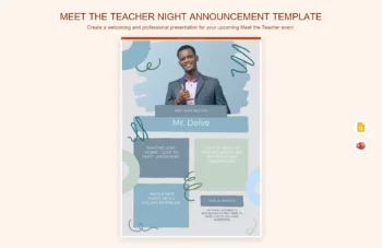 Meet The Teacher Night Announcement Template product preview thumbnail